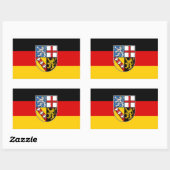 サアランド国旗 長方形シール (シート)