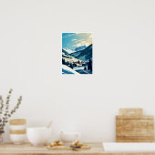 サアルバッチオーストリアトラベルヴィンテージイラストレーション ポスター (キッチン)