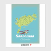サアレマエストニアの地図 シール (シート)