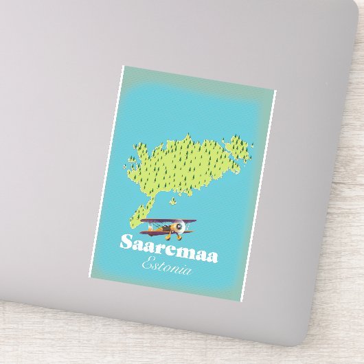 サアレマエストニアの地図 シール (詳細)