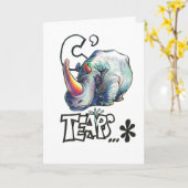 サイおもしろいの誕生日カード カード (黄色い花)