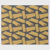 サイおもしろいセ転がージ製フードパターン（の模様が）ある ラッピングペーパー (フラット)