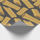 サイおもしろいセ転がージ製フードパターン（の模様が）ある ラッピングペーパー (角)