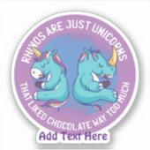サイおもしろいノはFAT Unicornがチョコレートカワイイ シール (正面)