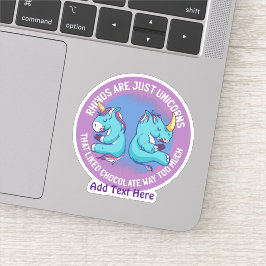 サイおもしろいノはFAT Unicornがチョコレートカワイイ シール