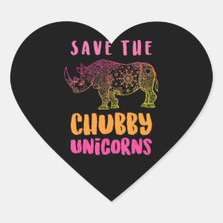 サイおもしろいノ救チュビーUnicorns動物の権利 ハートシール