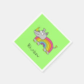 サイおもしろいノ虹かわいいキッズサイ スタンダードカクテルナプキン (角)