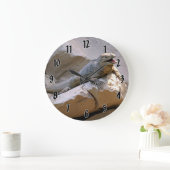 サイのイグアナ ラージ壁時計 (ホーム)