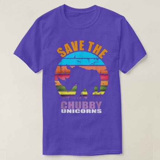 サイのサイは丸々としたユニコーンおもしろいことわざ Tシャツ (デザイン正面)
