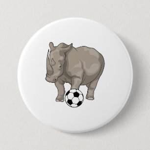 サイのサッカー選手サッカー 缶バッジ