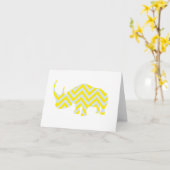 サイのメッセージカードの黄色および灰色 カード (黄色い花)