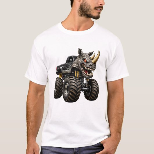 サイのモンスタートラックビースト Tシャツ (正面)
