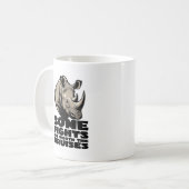 サイのレジリエンス闘争デザインを救え コーヒーマグカップ (正面左)