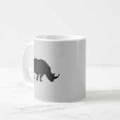 サイのヴィンテージの木製の版木、銅版、版画 コーヒーマグカップ (正面左)