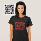 サイの一角獣の体のハート Tシャツ