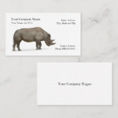 サイの動物学者の名刺 名刺 (正面/裏面)