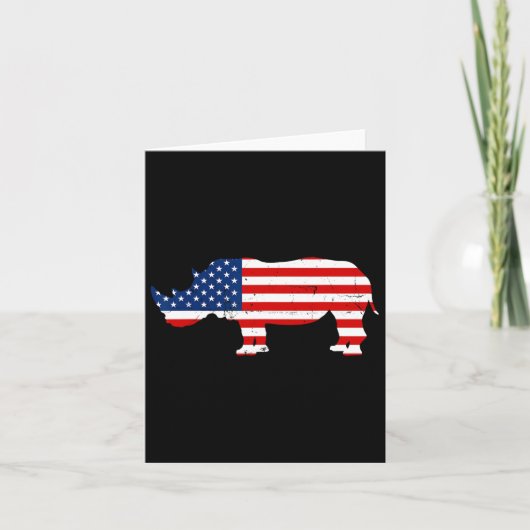 サイの恋人サイのホルンサファリワイルドライフインデッペ カード (正面)