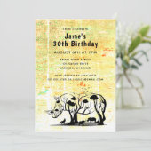 サイの木のシルエット 招待状 (スタンド正面)