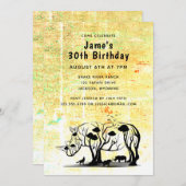 サイの木のシルエット 招待状 (正面/裏面)