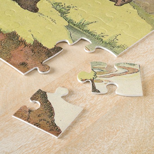 サイの物語の本 ジグソーパズル (側面)