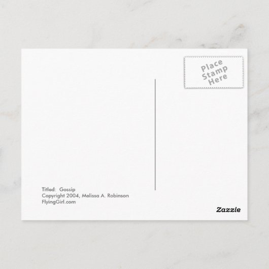 サイの芸術の小鳥ゴシップおもしろい絵画ズ ポストカード (裏面)