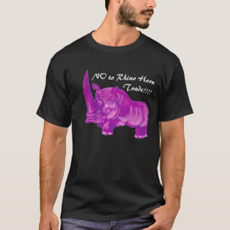サイの角貿易へのいいえ Tシャツ
