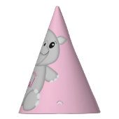 サイの誕生日パーティーピンク パーティーハット (右)