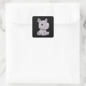 サイの贈り物キッズRhinoギフトサイ スクエアシール (バッグ)