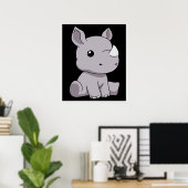 サイの贈り物キッズRhinoギフトサイ ポスター (ホームオフィス)