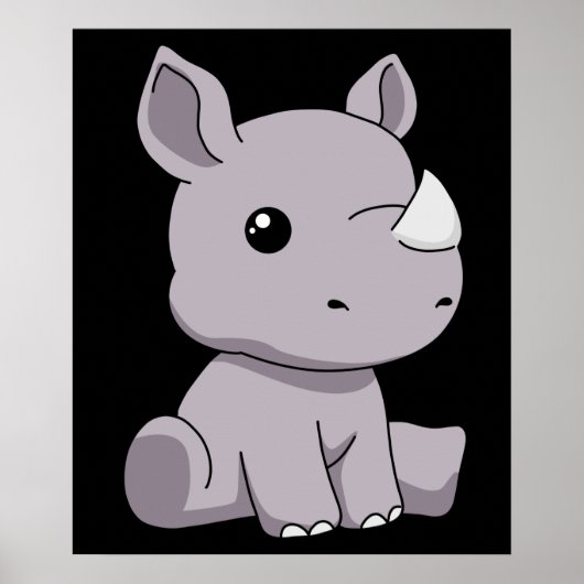 サイの贈り物キッズRhinoギフトサイ ポスター (正面)