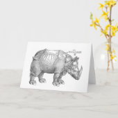 サイの カード (黄色い花)