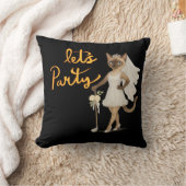 サイアミーズキャットとゴルファーのためのブライダルシャワープレゼント クッション (ブランケット)