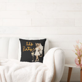 サイアミーズキャットとゴルファーのためのブライダルシャワープレゼント クッション