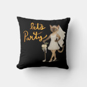 サイアミーズキャットとゴルファーのためのブライダルシャワープレゼント クッション (正面)