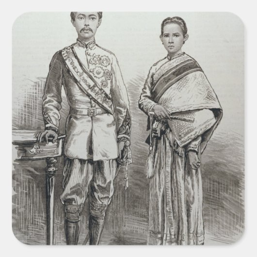 サイアムの王と女王 スクエアシール (正面)