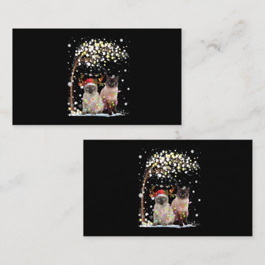 サイアムキャットトナディアハットサンタクリスマスツリーファンン 名刺 (正面/裏面)