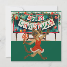 サイアム猫好きをテーマにしたピンポンのクリスマス シーズンカード