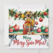 サイアム猫好きをテーマにしたピンポンのクリスマス シーズンカード (正面)