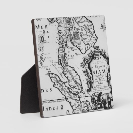 サイアム王国の地図 フォトプラーク (正面)