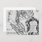 サイアム王国の地図 ポストカード (正面/裏面)