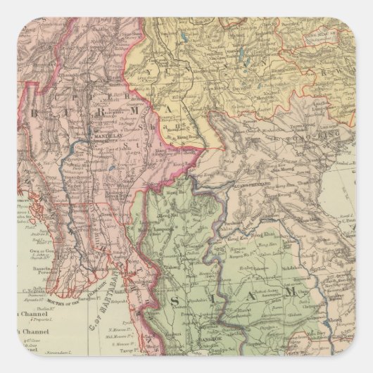 サイアム、ビルマ、アナム スクエアシール (正面)