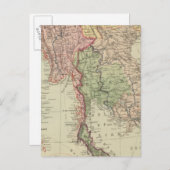 サイアム、ビルマ、アナム ポストカード (正面/裏面)