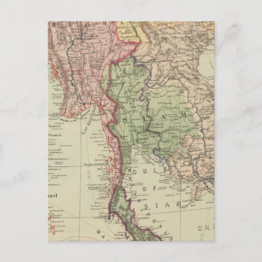 サイアム、ビルマ、アナム ポストカード (正面)