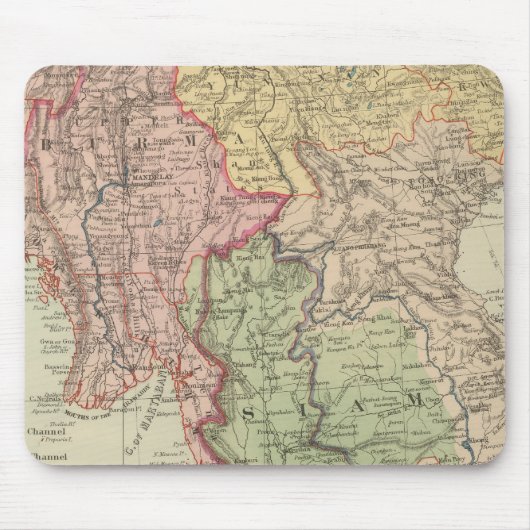 サイアム、ビルマ、アナム マウスパッド (正面)