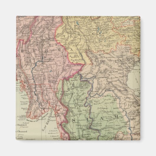 サイアム、ビルマ、アナム マグネット (正面)