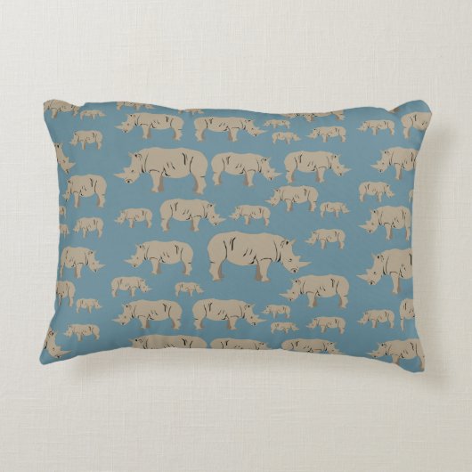 サイイラストレーション模様 アクセントクッション (裏面)