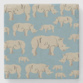 サイイラストレーション模様 ストーンコースター (正面)