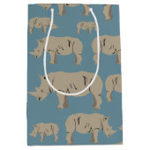 サイイラストレーション模様 ミディアムペーパーバッグ (正面)