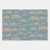 サイイラストレーション模様 ラッピングペーパーシート (正面3)