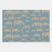 サイイラストレーション模様 ラッピングペーパーシート (正面)